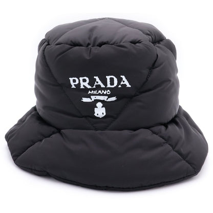 Prada Padded Re-Nylon Bucket Hat Logo Black Iyk — view 4