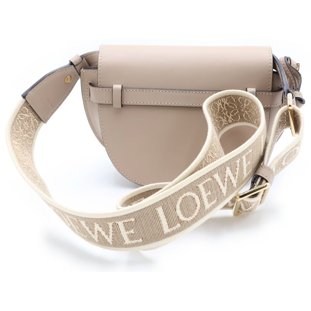 Loewe Gate Mini Shoulder Bag Beige Leather Gold — view 2