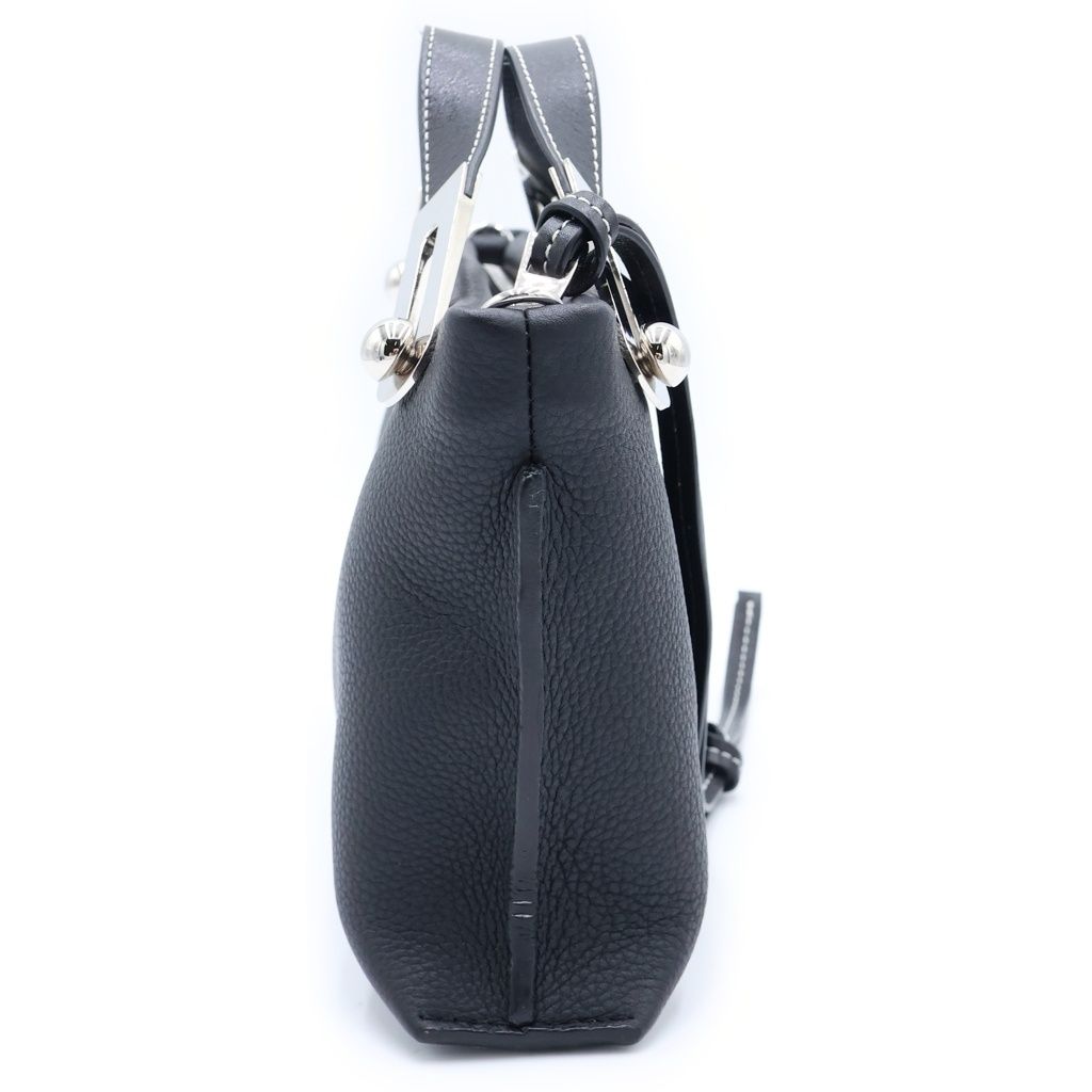Loewe Missi Mini Shoulder Bag Black Leather Silver — view 3