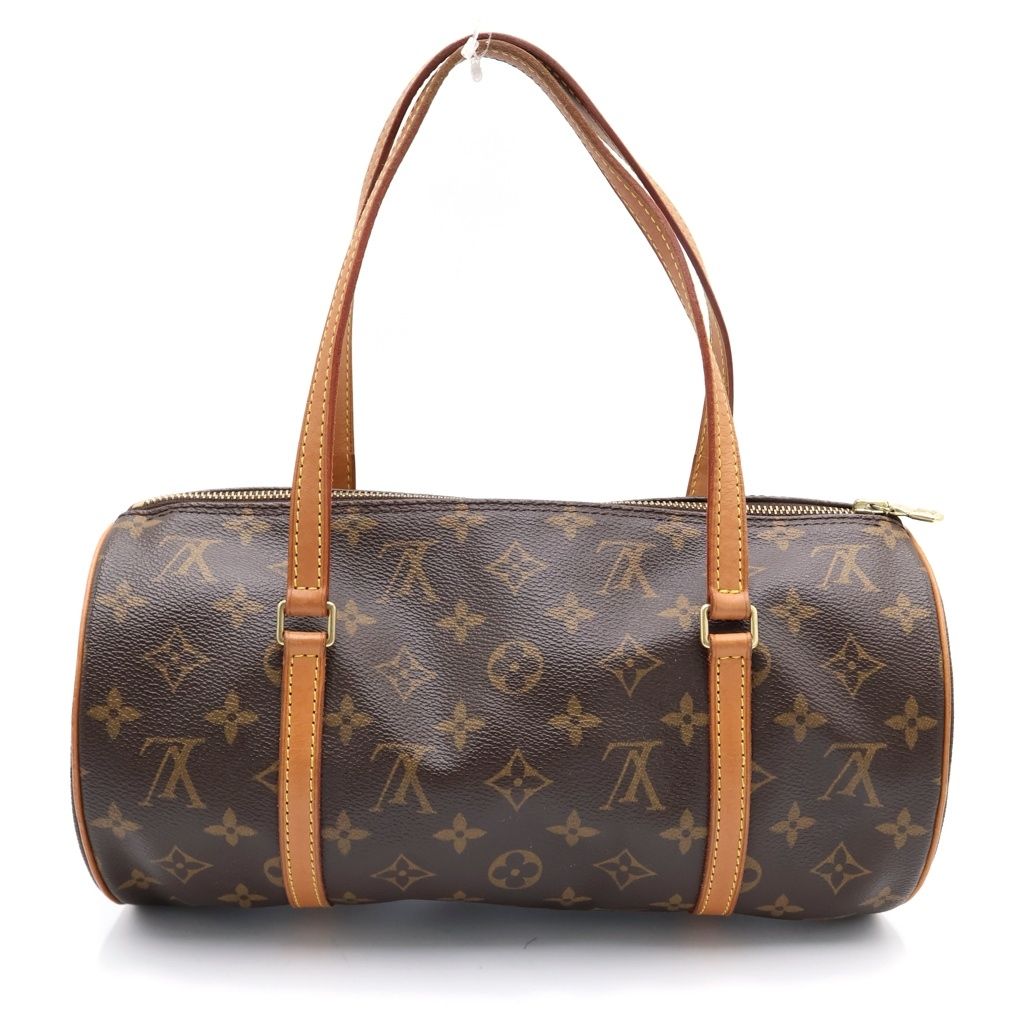 Louis Vuitton Monogram Papillon 30 Handbag Brown Leather Gold — view 2