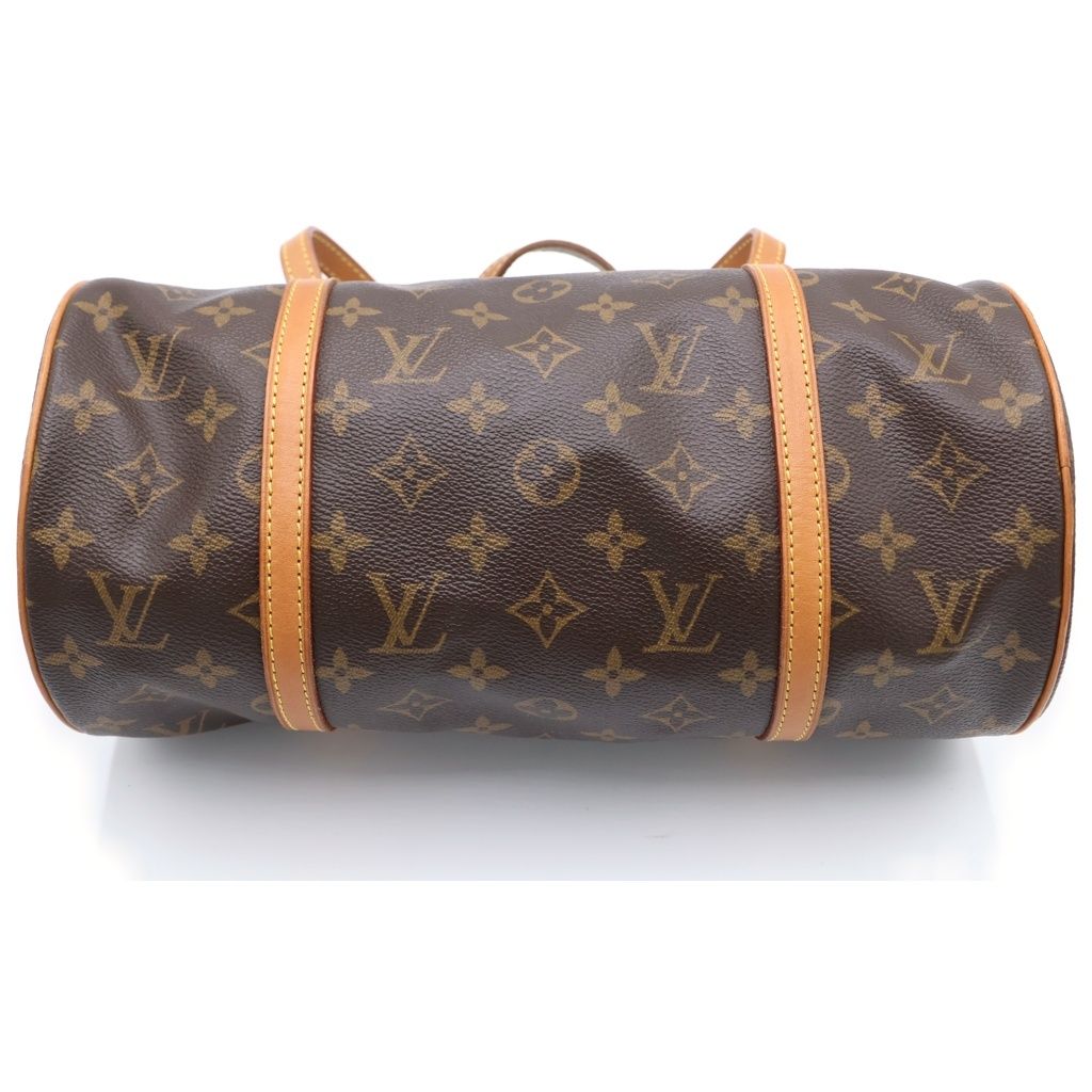 Louis Vuitton Monogram Papillon 30 Handbag Brown Leather Gold — view 5