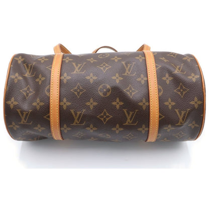 Louis Vuitton Monogram Papillon 30 Handbag Brown Leather Gold — view 5