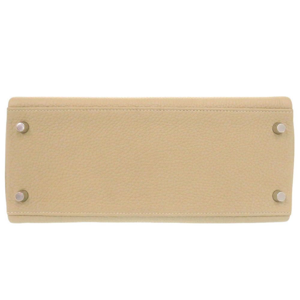 Hermes Kelly 28 Retourne Taurillon Clemence Trench Silver Handbag — view 4