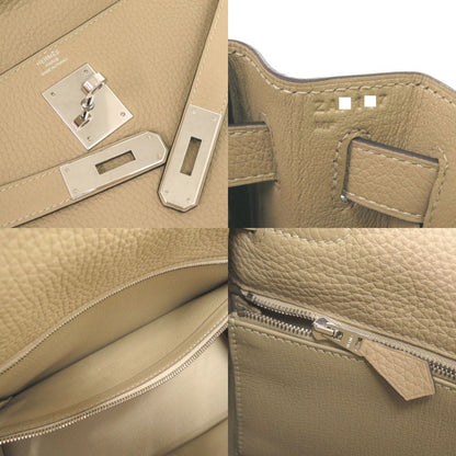 Hermes Kelly 28 Retourne Taurillon Clemence Trench Silver Handbag — view 9