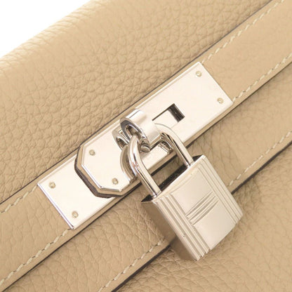 Hermes Kelly 28 Retourne Taurillon Clemence Trench Silver Handbag — view 8