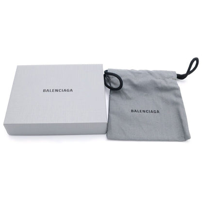 Balenciaga Cash Croco Emboss Magnetic Card Holder Black — view 6