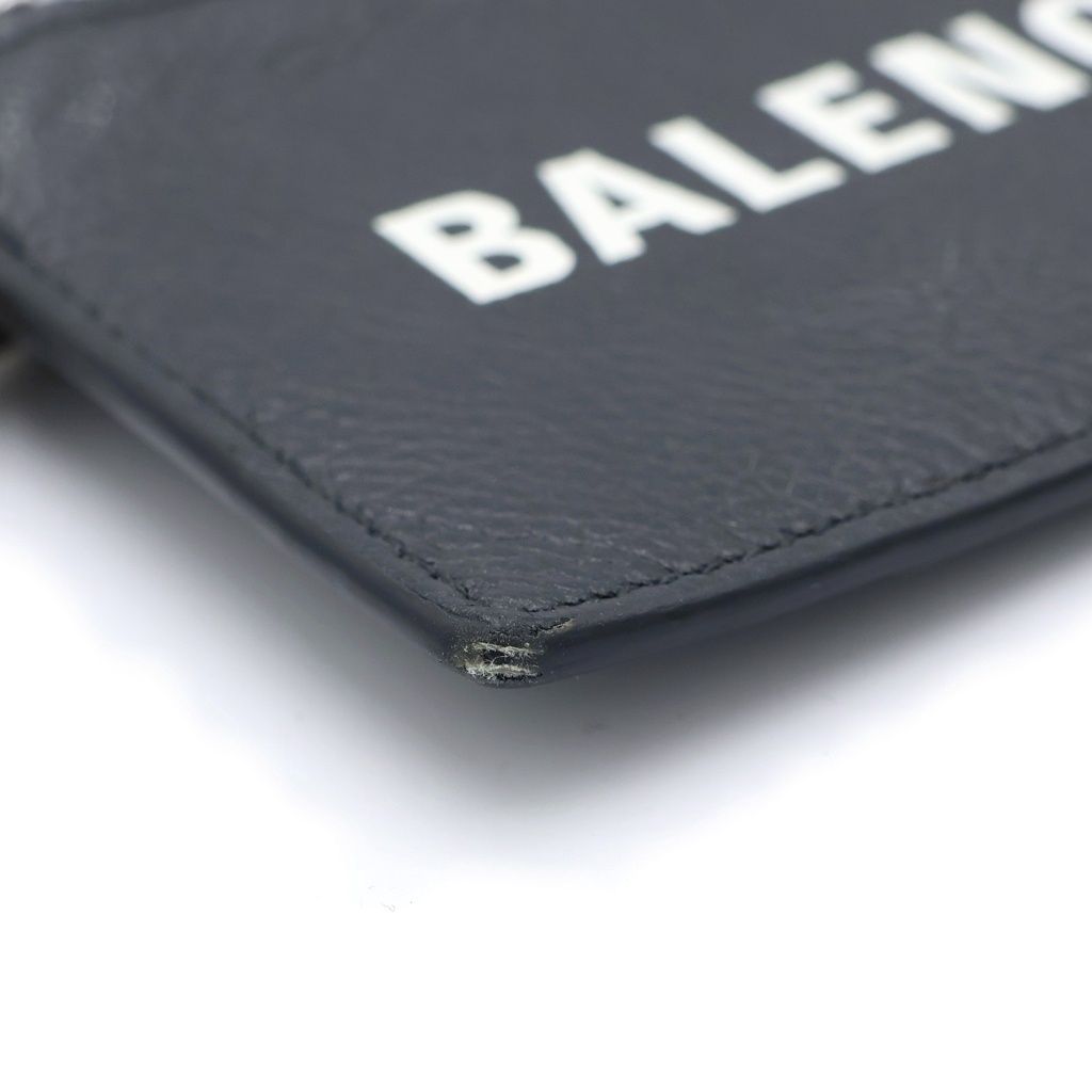 Balenciaga Card Case with Key Ring Leather Black — view 5