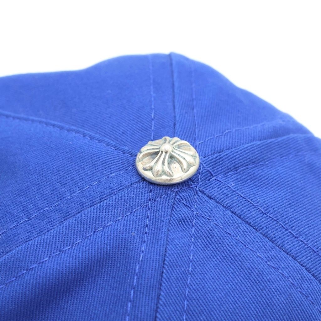 Chrome Hearts Space Leather Patch Truck Khaki Cap Hat Blue — view 6