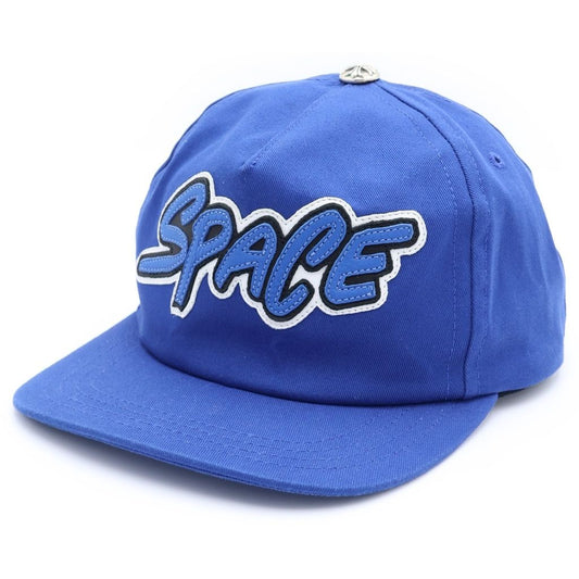 Chrome Hearts Space Leather Patch Truck Khaki Cap Hat Blue