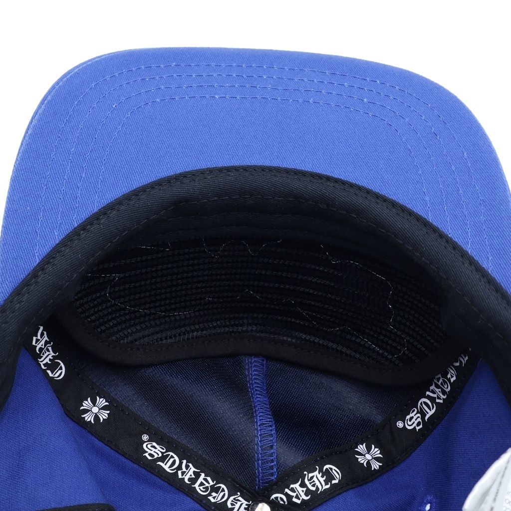 Chrome Hearts Space Leather Patch Truck Khaki Cap Hat Blue — view 5