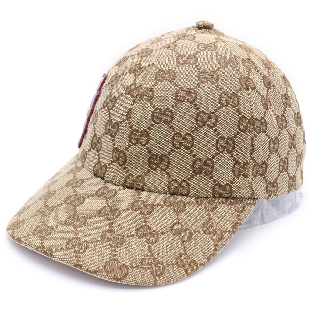 Gucci Yuko Higuchi GG Canvas Baseball Cap Hat Beige Pink