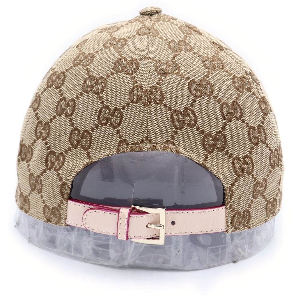 Gucci Yuko Higuchi GG Canvas Baseball Cap Hat Beige Pink — view 2