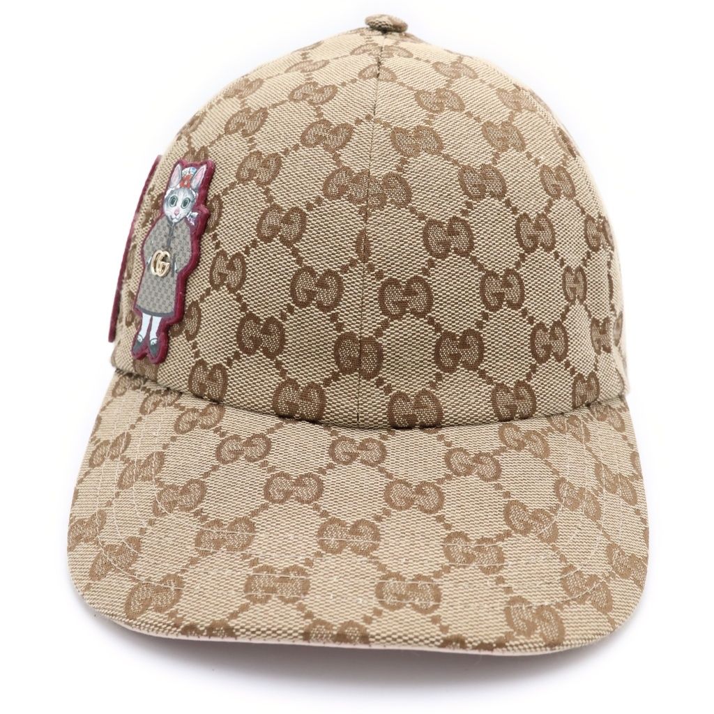 Gucci Yuko Higuchi GG Canvas Baseball Cap Hat Beige Pink — view 4