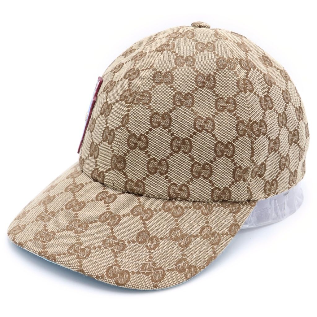 Gucci Yuko Higuchi GG Canvas Baseball Cap Hat Beige Blue