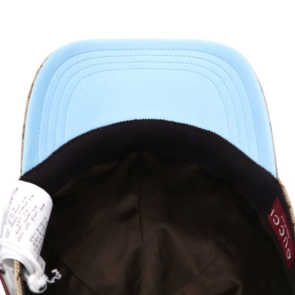 Gucci Yuko Higuchi GG Canvas Baseball Cap Hat Beige Blue — view 5