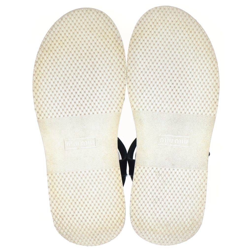 Miu Sandals Miuran Ruba Black White Glitter — view 5