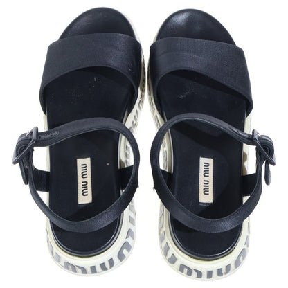 Miu Sandals Miuran Ruba Black White Glitter — view 4