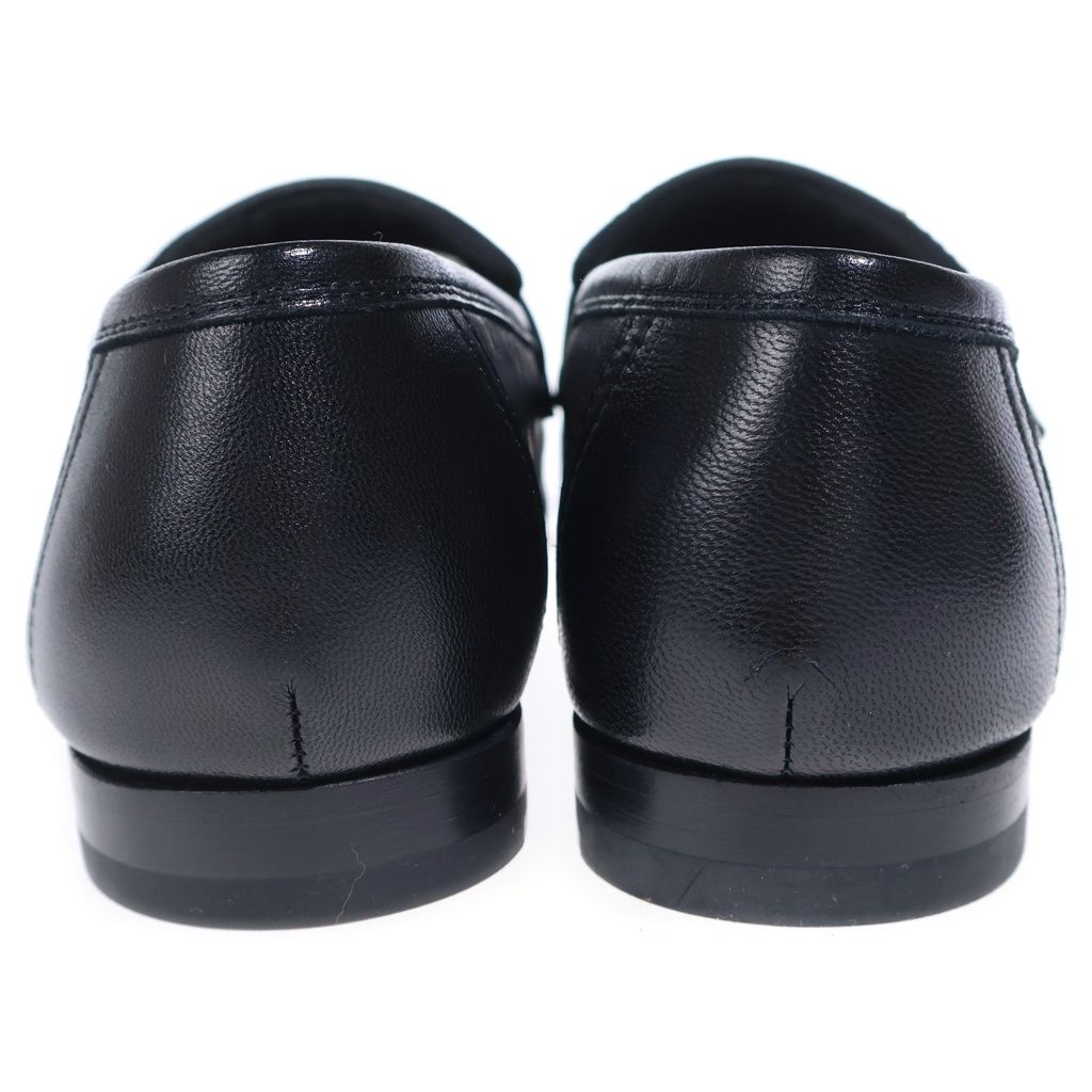 Hermes Moccasins Paris Constance Logo Leather Low Cut Shoes Loafers Black — view 3