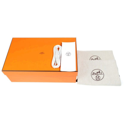 Hermes Bouncing Logo Suede Combination Leather Sneakers Brown — view 6