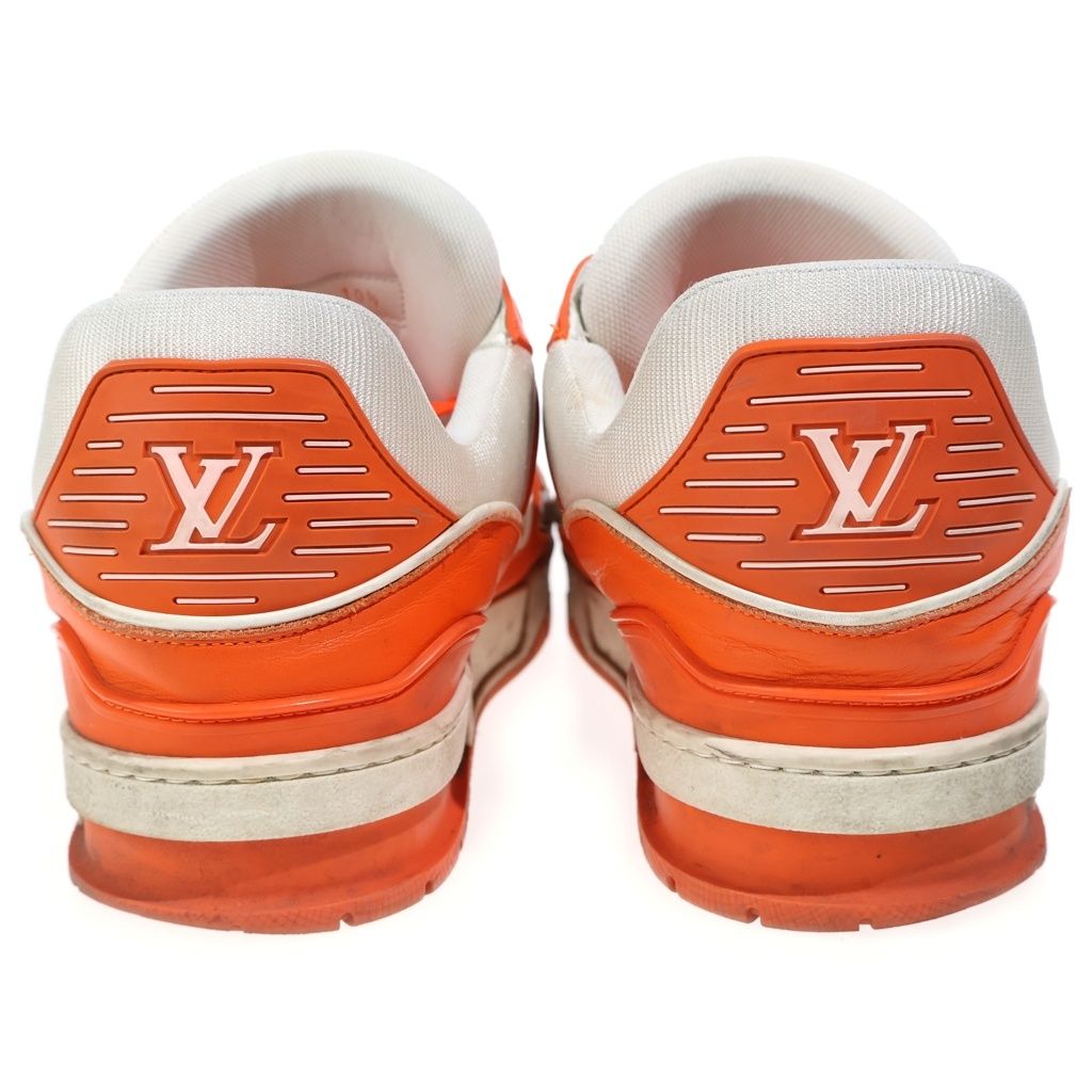 Louis Vuitton Monogram Trainers LV Sweatshirt Low Cut Sneakers Orange White FD — view 3