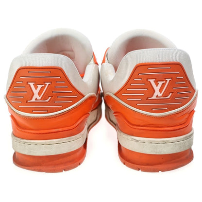 Louis Vuitton Monogram Trainers LV Sweatshirt Low Cut Sneakers Orange White FD — view 3