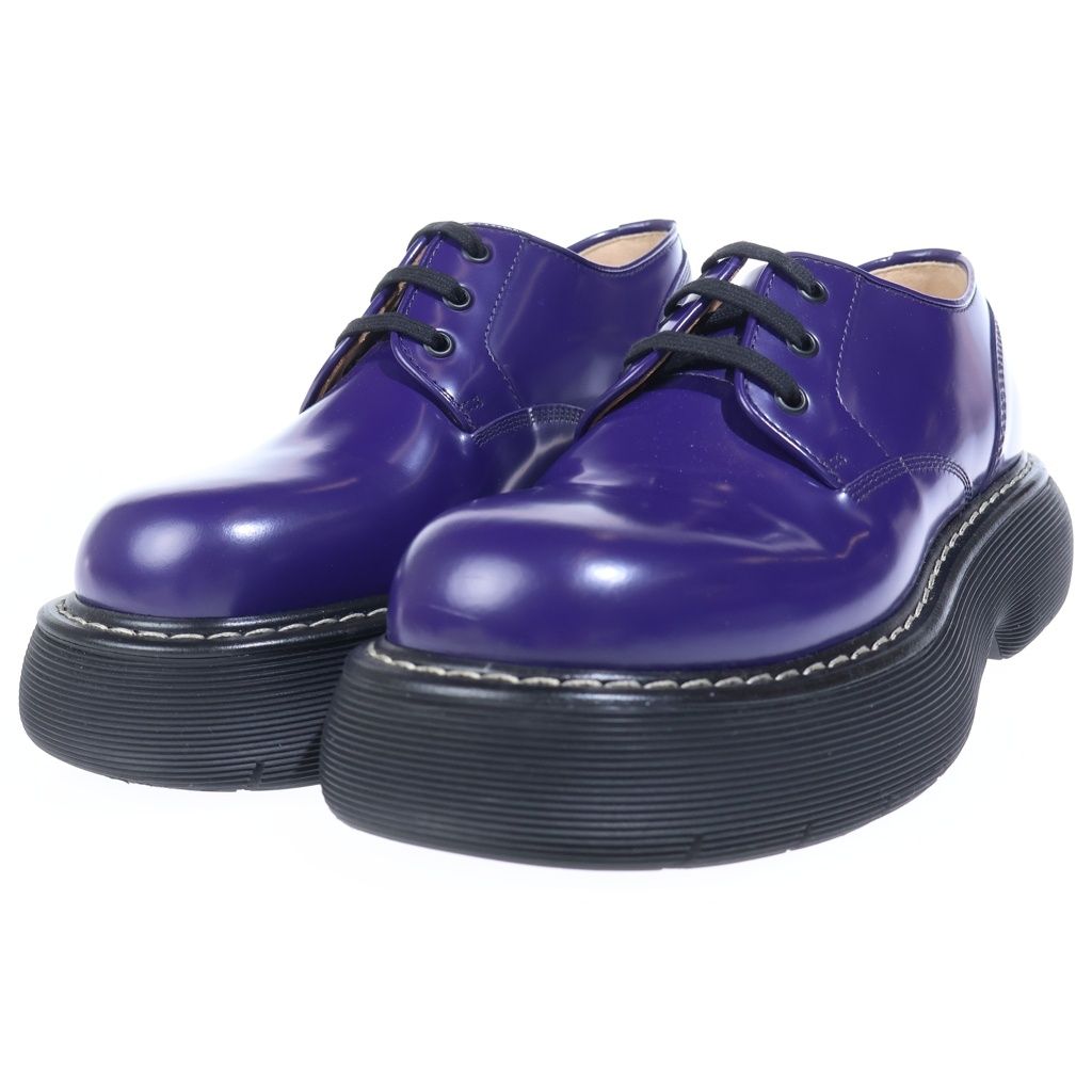 Bottega Veneta the Bounce Swell Lace Up Shoe Derby Dress Shoes Purple — view 2