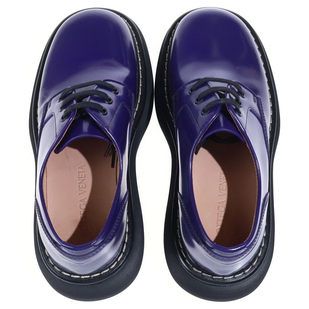 Bottega Veneta the Bounce Swell Lace Up Shoe Derby Dress Shoes Purple — view 4