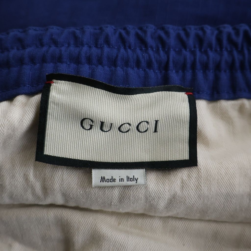 Gucci Side Line Pants Blue Cotton — view 6