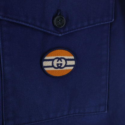 Gucci Side Line Pants Blue Orange Polyester — view 5