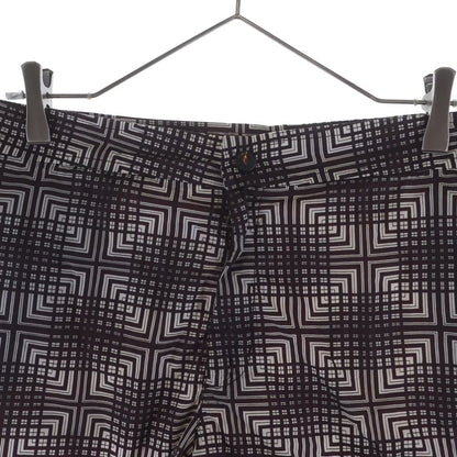 Prada Compact Shorts All Over Pattern Bordeaux White — view 3