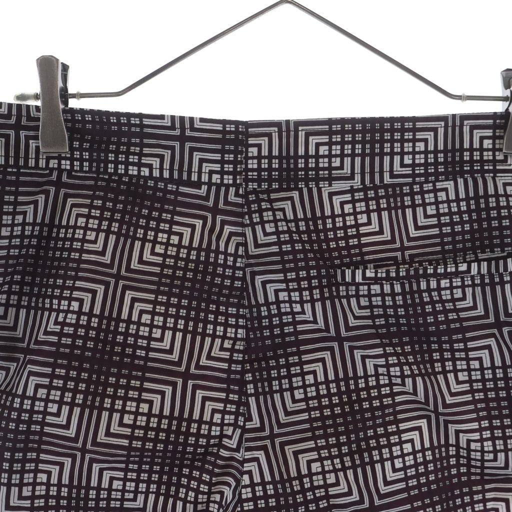 Prada Compact Shorts All Over Pattern Bordeaux White — view 4