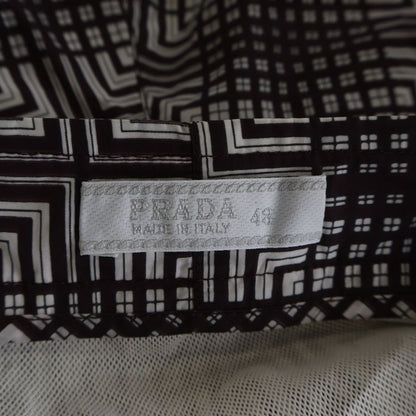 Prada Compact Shorts All Over Pattern Bordeaux White — view 7