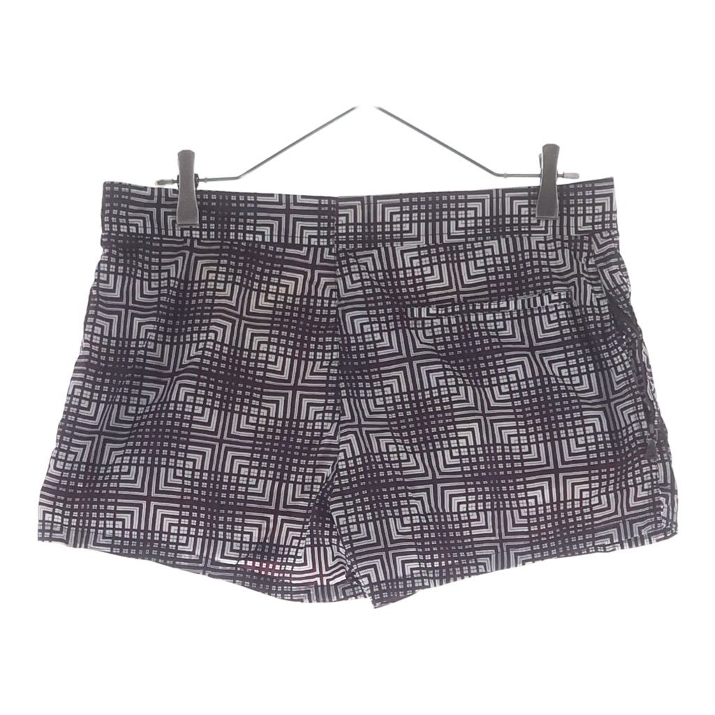 Prada Compact Shorts All Over Pattern Bordeaux White — view 2