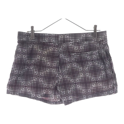 Prada Compact Shorts All Over Pattern Bordeaux White — view 2