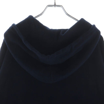 Chanel CC Logo Cashmere Knit Zip Up Hoodie Navy — view 4