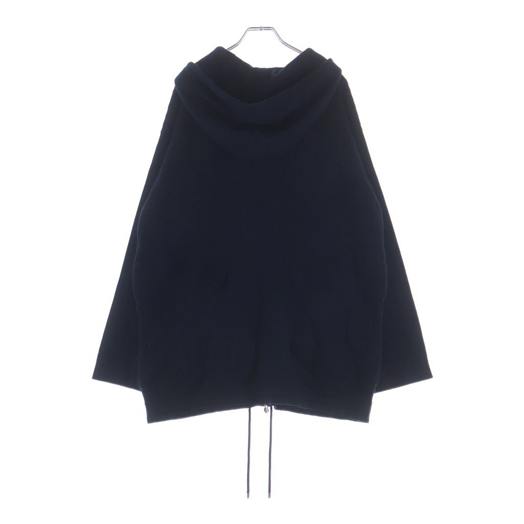 Chanel CC Logo Cashmere Knit Zip Up Hoodie Navy — view 2