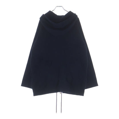 Chanel CC Logo Cashmere Knit Zip Up Hoodie Navy — view 2