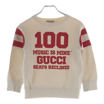 Gucci Graphic Printed Sweatshirt Double Sided Print Crew Neck Long Sleeve Ivory