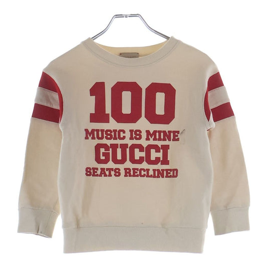 Gucci Graphic Printed Sweatshirt Double Sided Print Crew Neck Long Sleeve Ivory