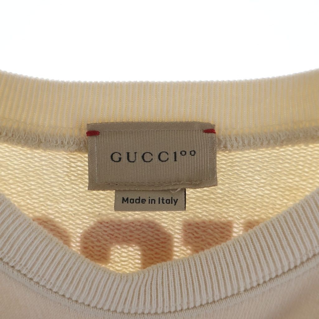 Gucci Graphic Printed Sweatshirt Double Sided Print Crew Neck Long Sleeve Ivory — view 6