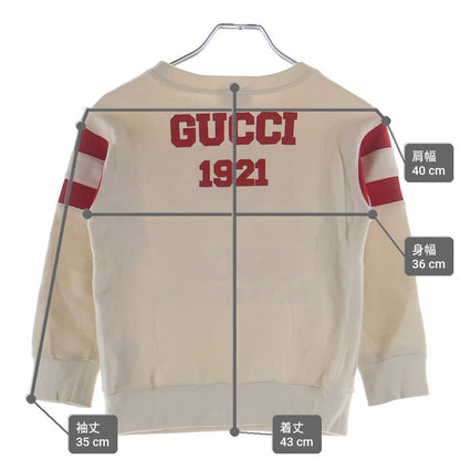 Gucci Graphic Printed Sweatshirt Double Sided Print Crew Neck Long Sleeve Ivory — view 9