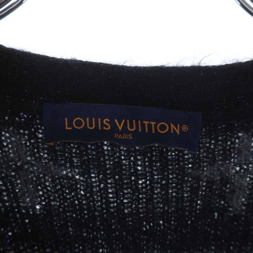 Louis Vuitton Ne5 Monogram Mohair Cardigan Black — view 6