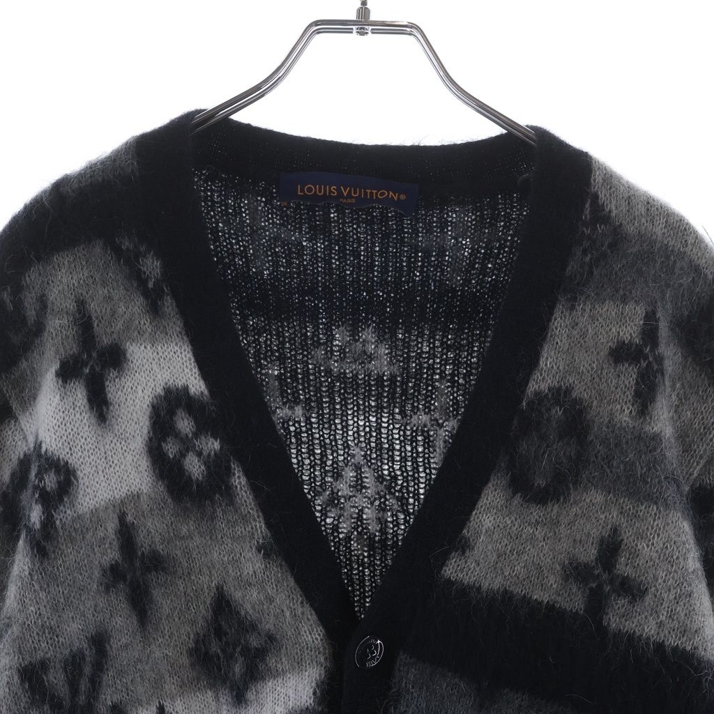 Louis Vuitton Ne5 Monogram Mohair Cardigan Black — view 3