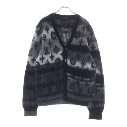 Louis Vuitton Ne5 Monogram Mohair Cardigan Black