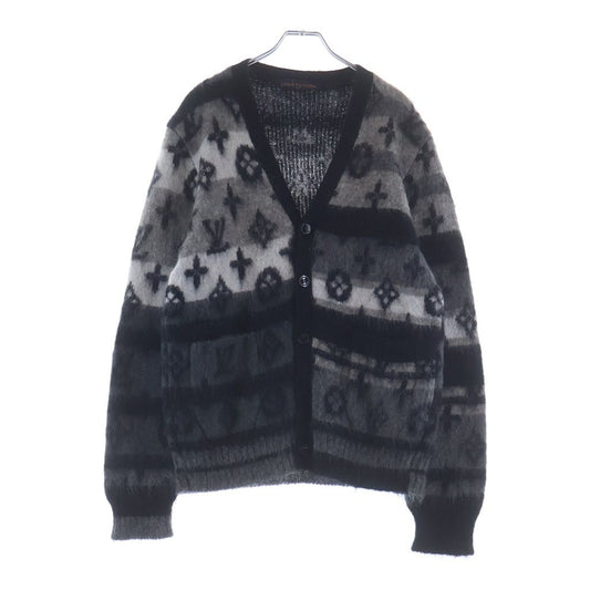 Louis Vuitton Ne5 Monogram Mohair Cardigan Black