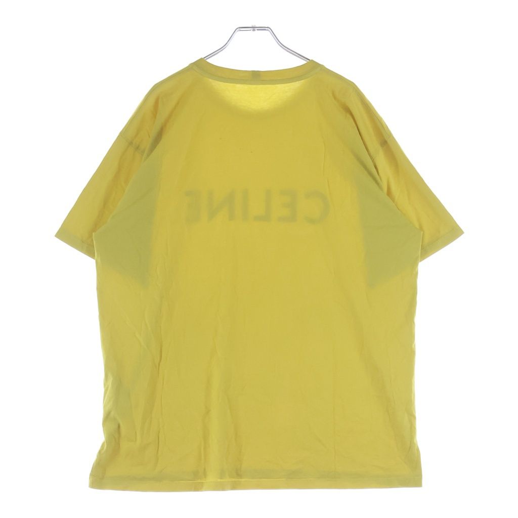 Celine Loose Cotton Logo Tee Short Sleeve T-Shirt Yellow — view 2