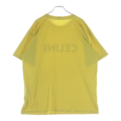 Celine Loose Cotton Logo Tee Short Sleeve T-Shirt Yellow — view 2
