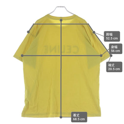 Celine Loose Cotton Logo Tee Short Sleeve T-Shirt Yellow — view 9
