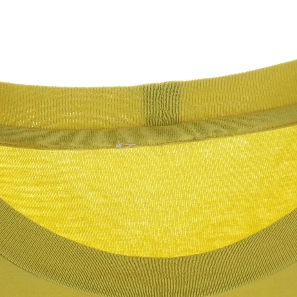 Celine Loose Cotton Logo Tee Short Sleeve T-Shirt Yellow — view 6