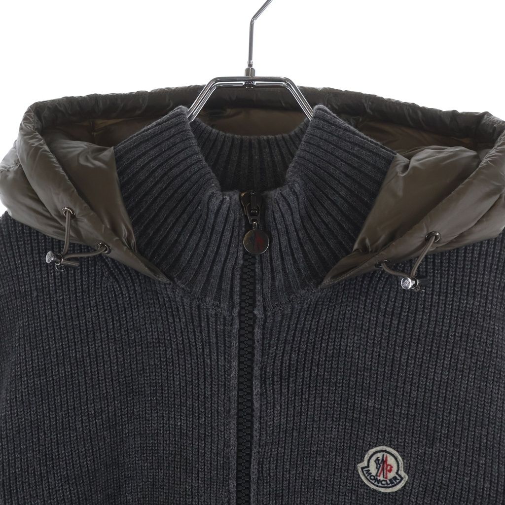 Moncler Maglione Tricot Cardigann Khaki Gray Cardigan — view 3